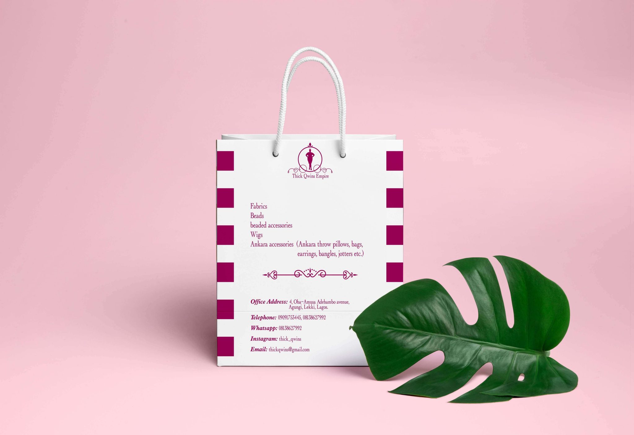 Thick Qwins Empire Carrier Bag Printing and Design
