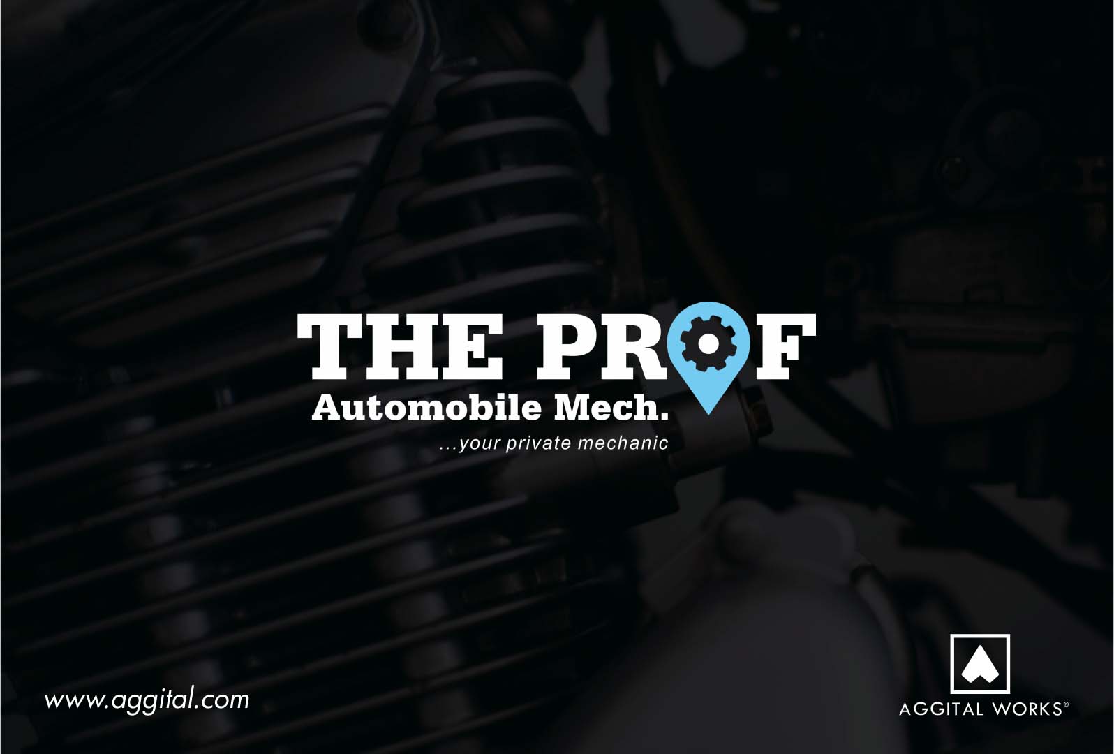 The Prof Automobile Mechanic Logo Design