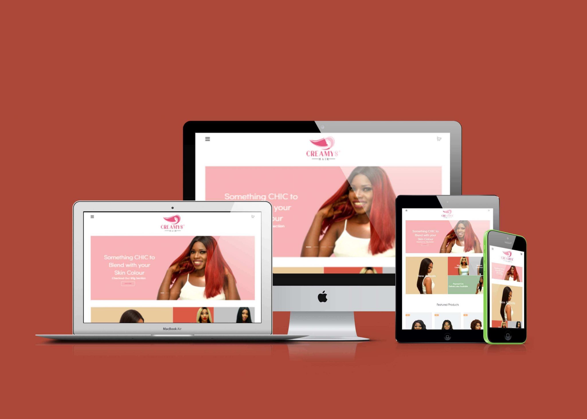 Creamy's Hair Website Design and Development