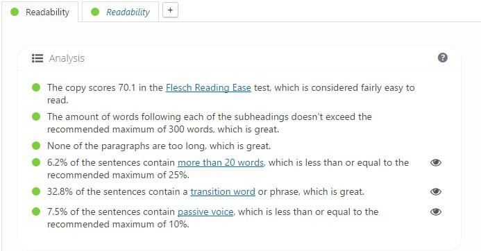 Readability For Yoast Plug-In With WordPress