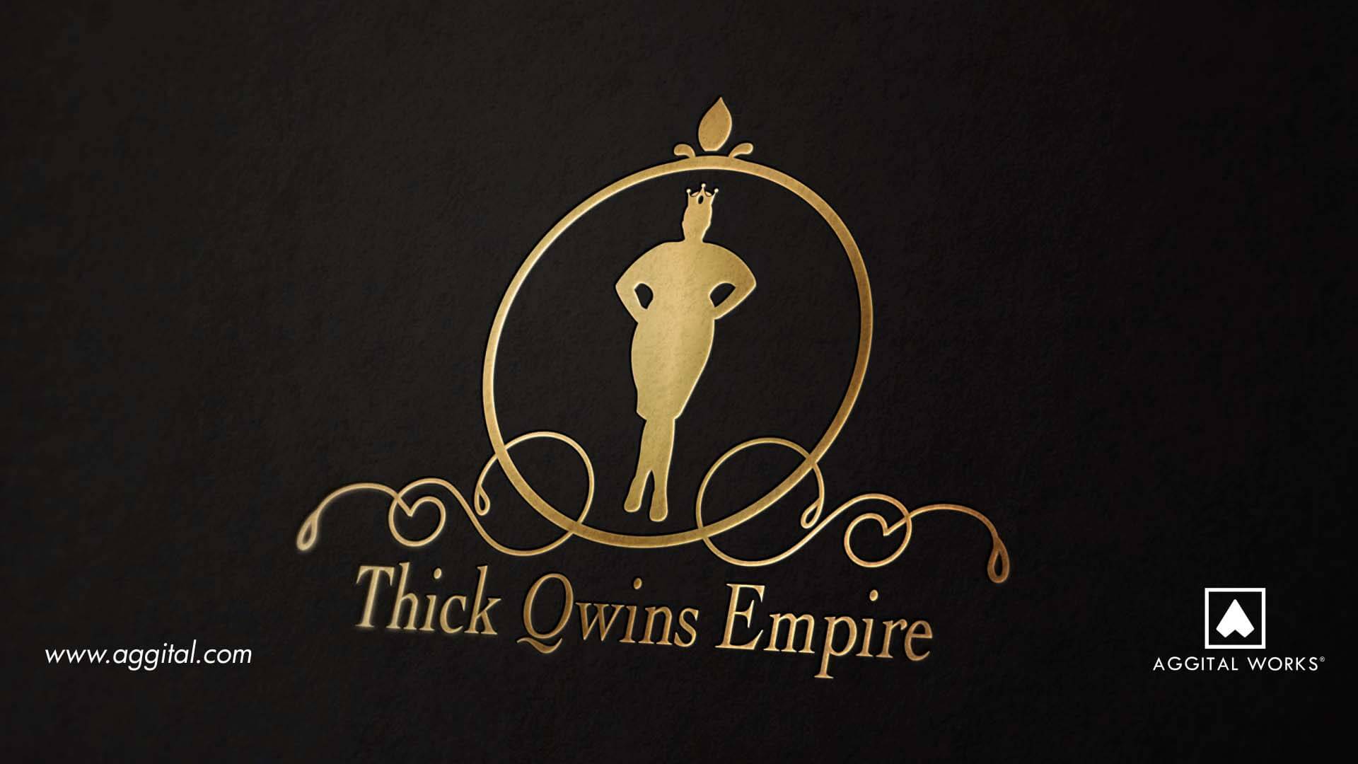 Thick Qwins Empire Logo Design & Carrier Bag