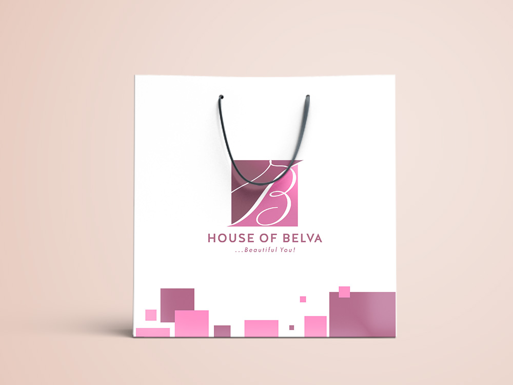 House of Belva Carrier Bag Design