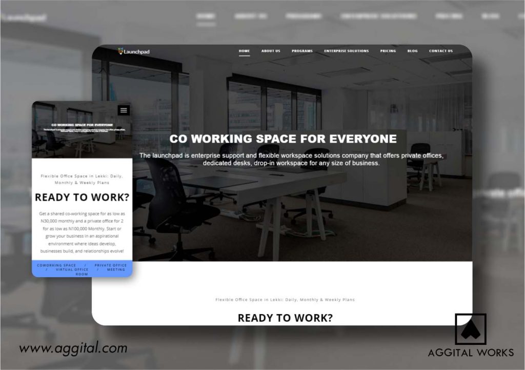 Launchpad – Website Design for a Workspace Solution Company