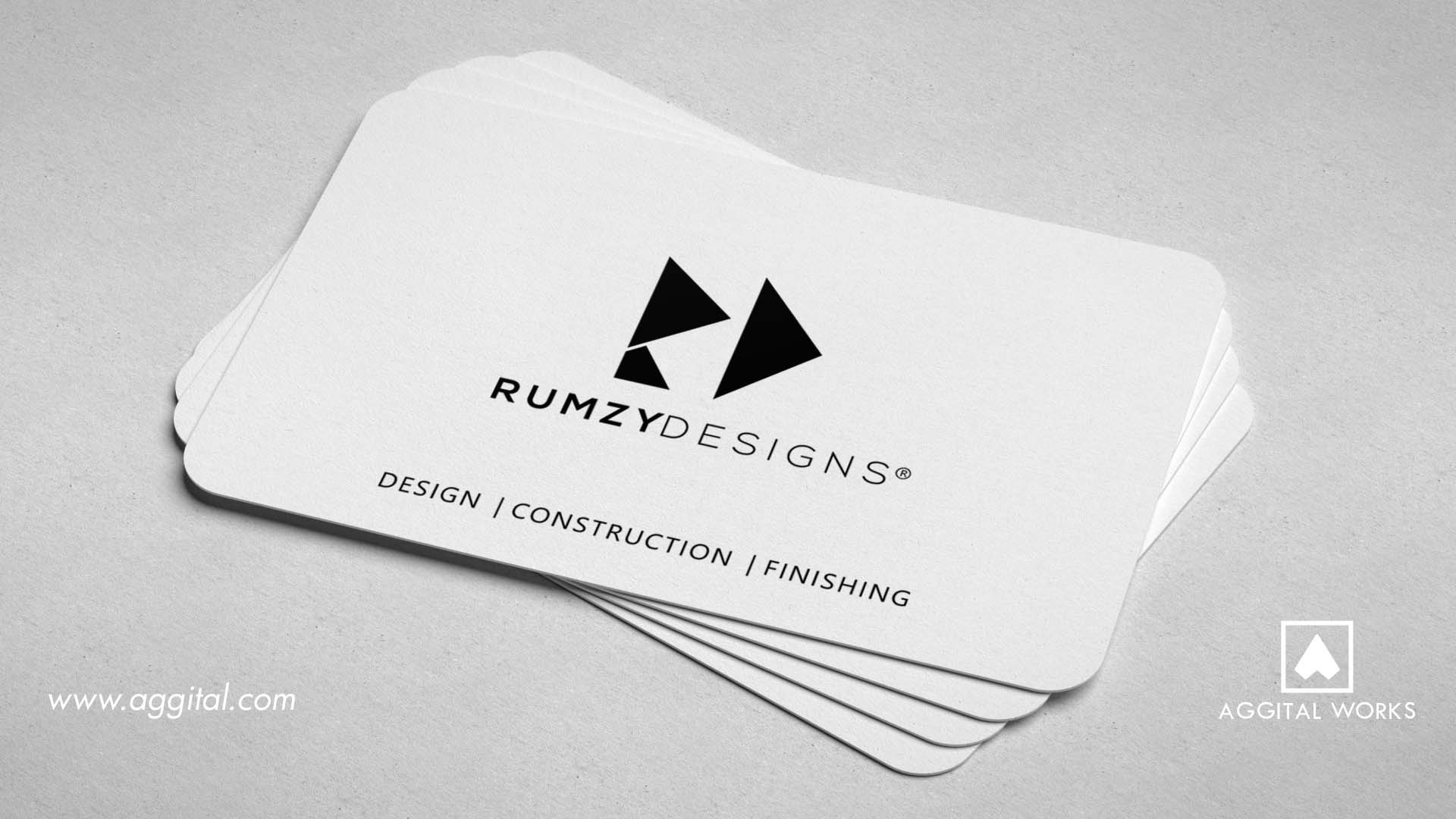 Rumzy Designs – Business Card for a Construction Company.